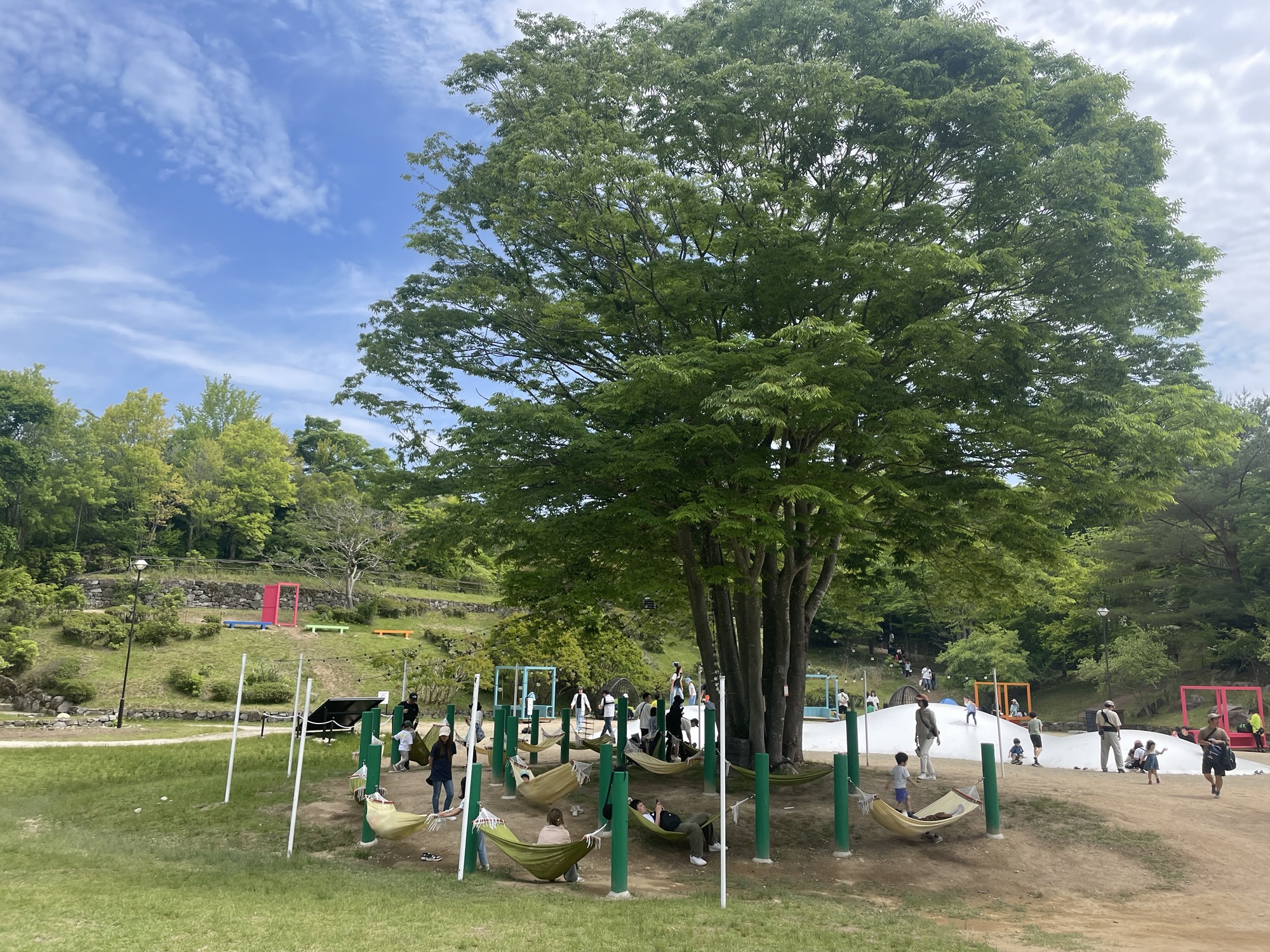るり渓温泉のハンモック