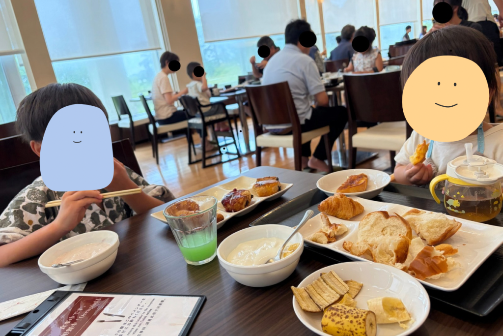 ホテル大観荘の朝食バイキング