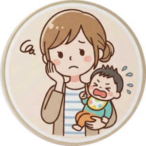 悩むママ